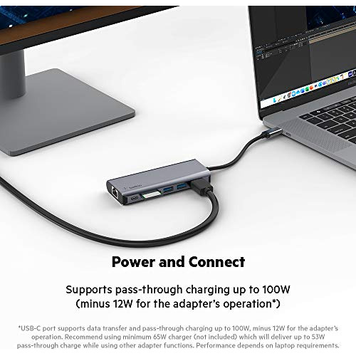 Hub Usb C De Belkin, Adaptador Multipuerto 6 En 1 Con Hdmi 4