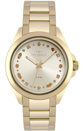 Relógio Feminino Technos Fashion Crystal Dourado 203aaa/4d