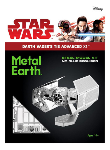 Metal Earth Armable Darth Vader Caza Tie Star Wars Mms253