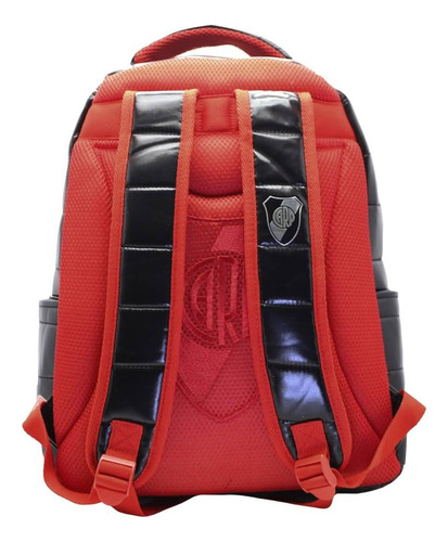 Mochila Escolar River Plate Carp Futbol Diseño Color Negro Diseño de la tela Lisa