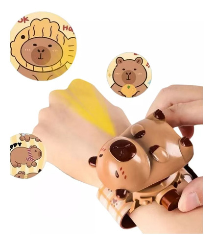 Reloj Niños Capybara Proyector Animados 24 Imágenes