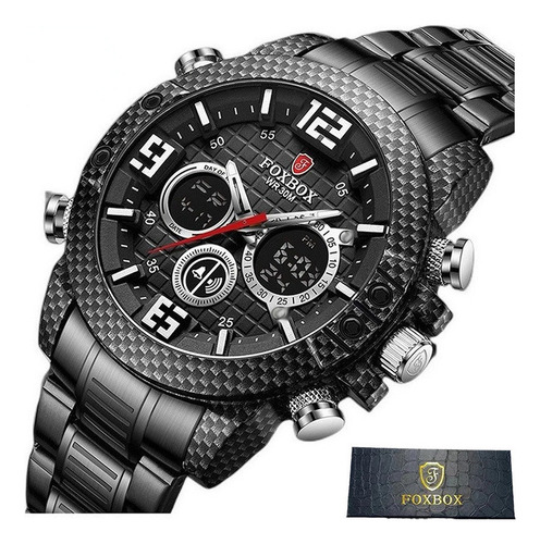 Relojes Impermeables De Acero Inoxidable Foxbox Business Par