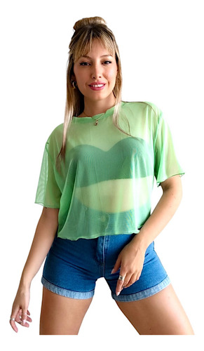 Top Mujer Puperon De Microtul Oversize Varios Colores 