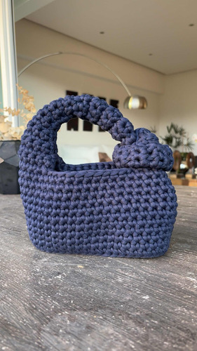 Bolsa De Nudo A Crochet-hecha A Mano