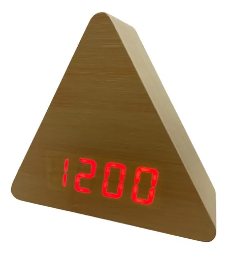 Reloj De Madera (con Termómetro) Model: Vst-873 Trinag Vert Marrón Claro