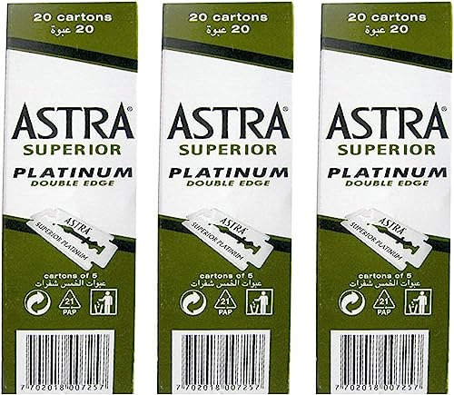 300 Hojas De Afeitar De Seguridad Astra Platinum De Doble Fi