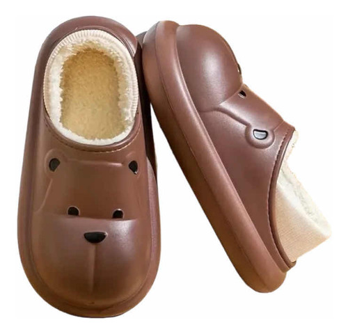 Pantuflas Con Chiporro Estilo Zapato Diseño Oso Invierno