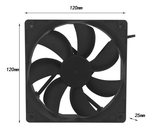 Ventilador De De 12v Y 24v, Ventilador De 120x120x25cm