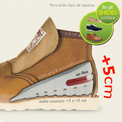 Aumenta Estatura +5cm Plantilla Ortopedica Zapatos Guepardo