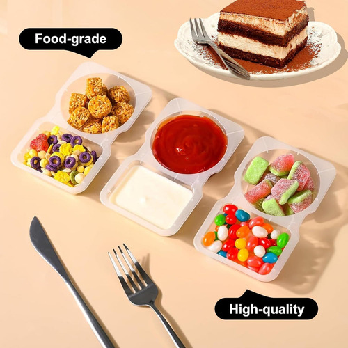Mini Recipientes Reutilizables Para Aperitivos Con Tapa, Dob