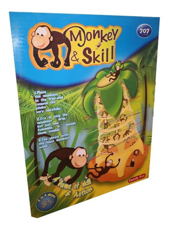 Juego De Mesa Monos Monkey Arbol Equilibrio