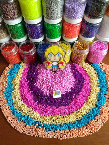 20 Bolsas Con 500pz C/u, Hama Beads 5mm Color A Diámetro 5 mm