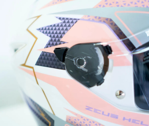 Casco Moto Integral Zeus Gj 821 Visor Simple Gaona Motos Rosa Bh13 M