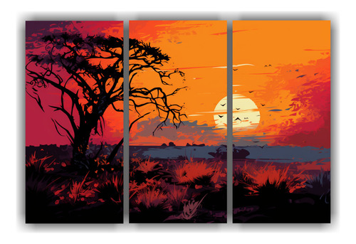 75x50cm Set 3 Cuadros Patron Intensos En Savanna And Desert