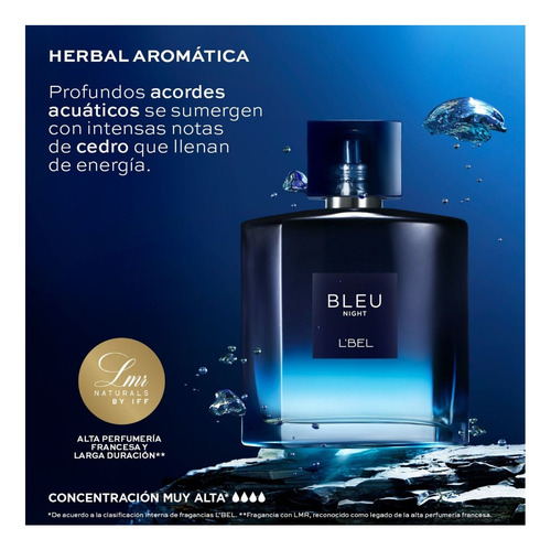 Bleu Night Lbel Perfume Para Hombre 100 Ml
