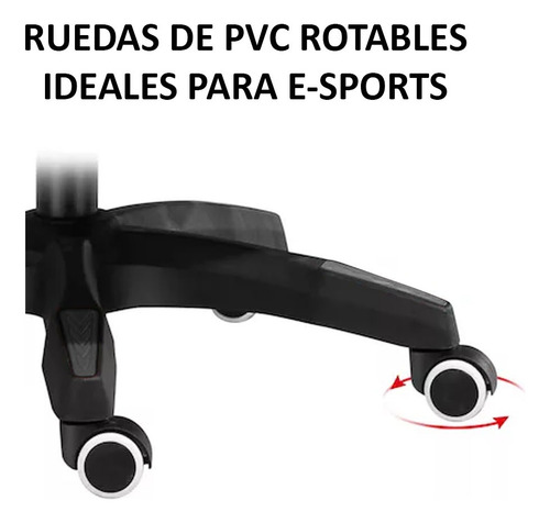 Silla Sillón Gamer Ergonómica Giratoria Reclinable Premium Alpina Ft-055 Negro