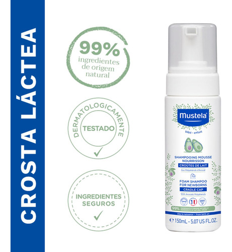 Mustela Shampoo Especial Espuma Recém Nascido 150ml - 02un