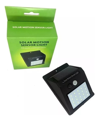 Set X4 Luz Led Exterior Solar Panel Aplique Con Sensor Movimiento Plafon Farol Detecta Movimiento Luz Para Jardin Entrada Casa Estructura Negro 20 Leds Levys Bazar