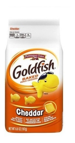 Goldfish Galletas Sabor Cheddar Originales 187g Importadas