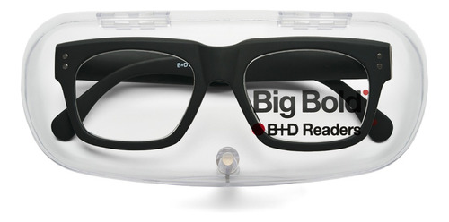 Óculos Para Leitura Com Grau B + D Big Bold Preto