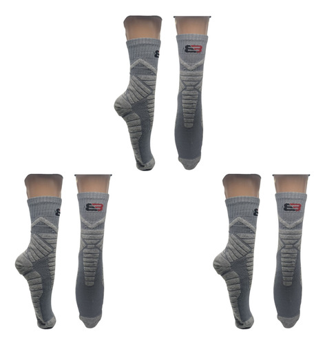 3 Par De Calcetas Calcetines 3/4 Diseños Colores Moda