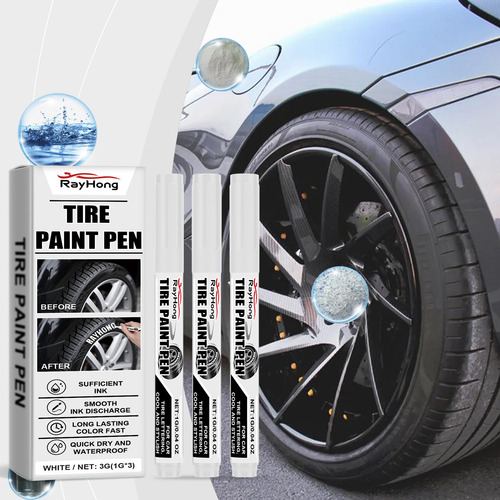 Lápiz De Pintura Blanco Para Neumáticos De Coche J, 3 Ml, Pi