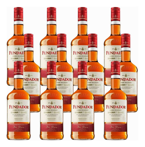 Brandy Fundador Sherry Cask 700 Ml - 12 Pack