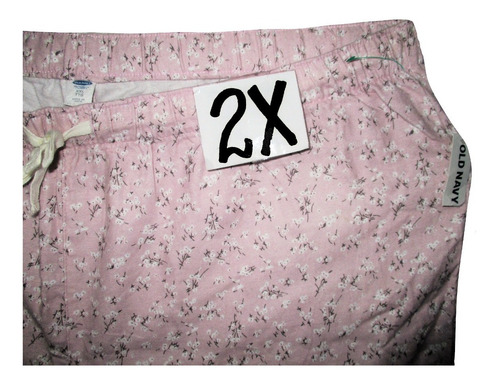 Pantalon Pijama Rosa Y Flores Talla 2x (38/40) Old Navy