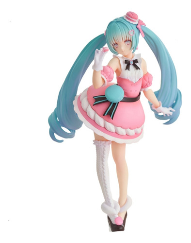 Hatsune Miku Sweet Sweet Macaron 21cm Figura Original Anime