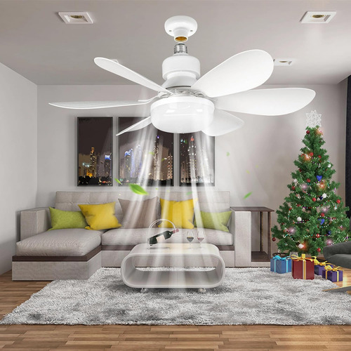 Ventilador De Teto Pequeno Led Com Luz E Controle Remoto