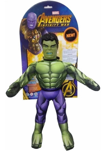 Muñeco De Tela Soft Hulk Original Avengers Marvel - Lanus