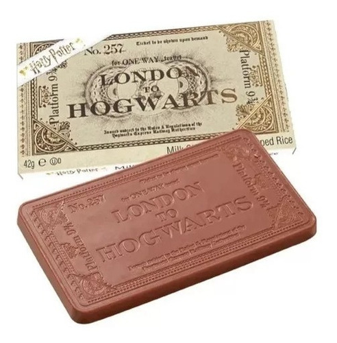 Imagen 1 de 1 de Harry Potter Barra De Chocolate (london To Hogwarts Ticket)