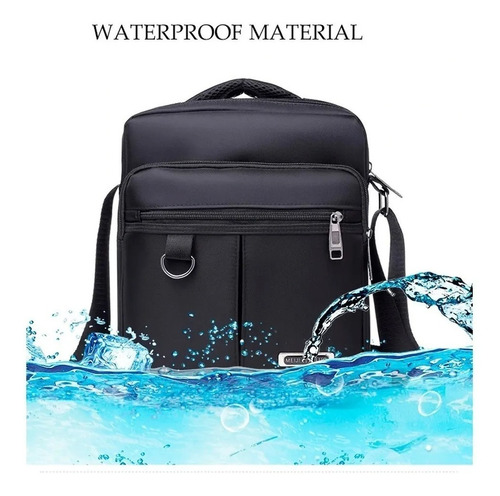 Imagen 5 de 7 de Bolsa Mariconera Impermeable Bolso Cruzado Para Caballeros