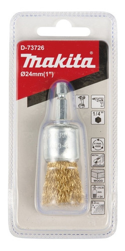 Carda Brocha Alambre Ondulado De 1 X 1/4 Hex Makita D73726