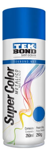 Pintura Secado Rápido Metalizada Azul Tek Bond 350 Ml 