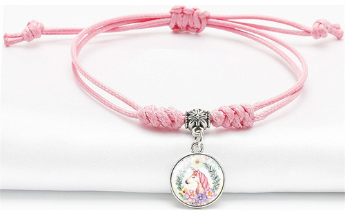 Pulsera De Unicornio Rosa Para Niños Con Forma De Poni De Di