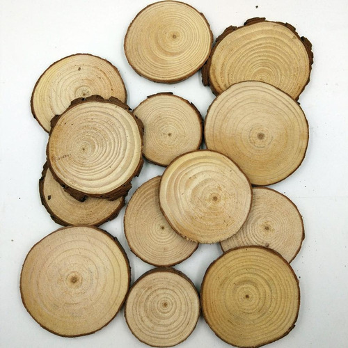 Rebanadas De Troncos De De Pino Decoración Rústica
