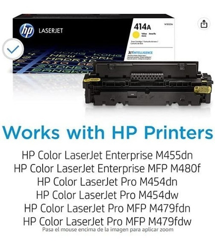 Consumibles Hp 414a Toner Yellow Lj M454/mfp M479 - W2022a