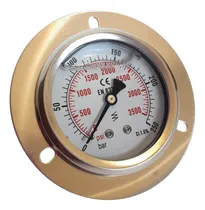 Comprar Manometro Ø 63mm, Baño Glicerina Rosca ¼  Npt 0-60 Bar Brida