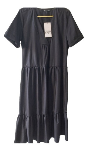Imagen 6 de 6 de Vestido Zara Nuevo, Volados, Talle S