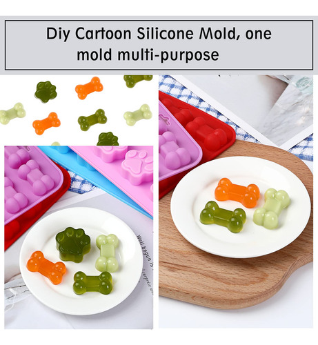 Molde De Silicona Hueso Perro Cachorro Para Hornear Color
