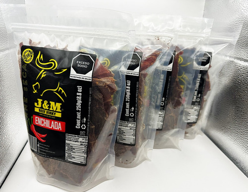 Carne Seca J&m Beef Jerky Paq. 4 Bolsas De 250g.