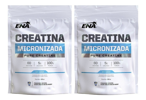 Creatina Micronizada Ena 2 Un X 300 Gr Crecimiento Muscular