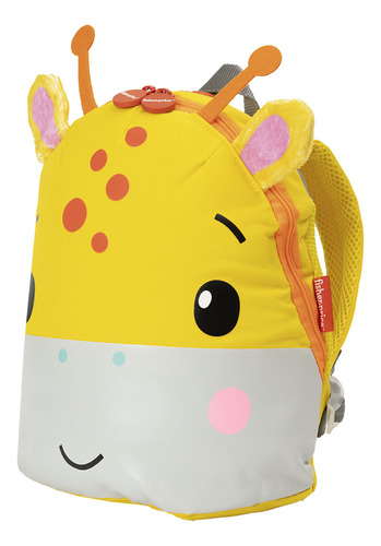 Mochila escolar Fisher-Price FIP013-BP279H color amarillo diseño lisa 9L