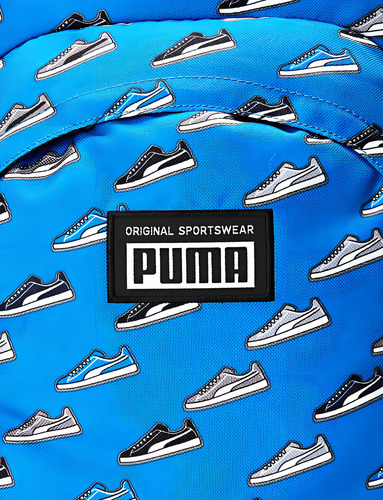 Mochila Academy de 25 L para mujer y hombre Puma Color Racing Blue-Sneaker AOP