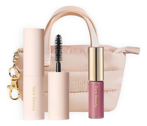 Mascara De Pestañas + Rubor + Mini Puffy Rare Beauty 3 En 1