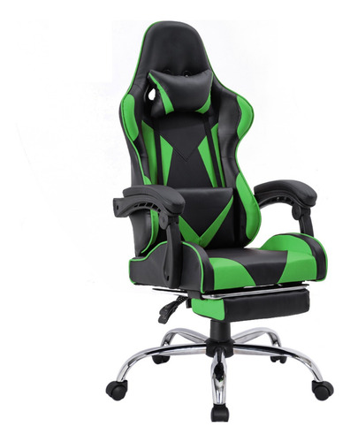 Silla Escritorio Pc Gamer Reforzada - Clipper Ph - Verde