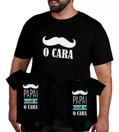 Kit C 3 Tal Pai Tal Filho Body E Camiseta Papai Plus Size 