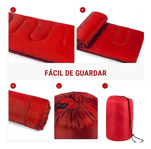 Saco De Dormir Compacto Camping 5 A 10 Grados Liviano