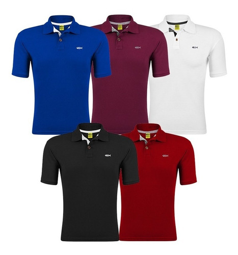 Kit 5 Camisa Gola Polo Fish Piquet Camiseta Atacado Revenda